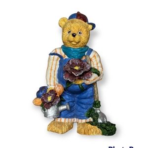 Gardner Blue Jean Teddy Bear Resin Figure 8" Tall